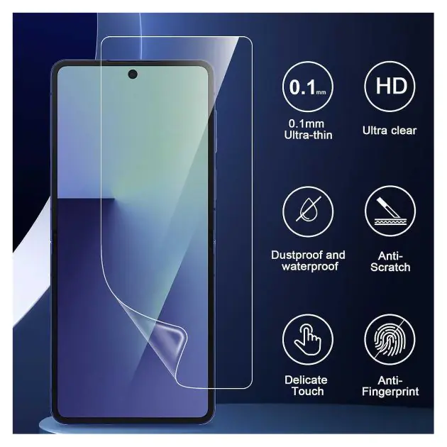 Lot de 2 + 2 Films de protection d'écran pour Samsung Galaxy Flip7 - 2 protections d'écran intérieures en TPU + 2 protections d'écran avant en verre trempé 3