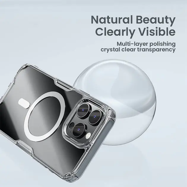 Pochette transparente magsafe Nillkin pour IPhone 16 Pro Max 6
