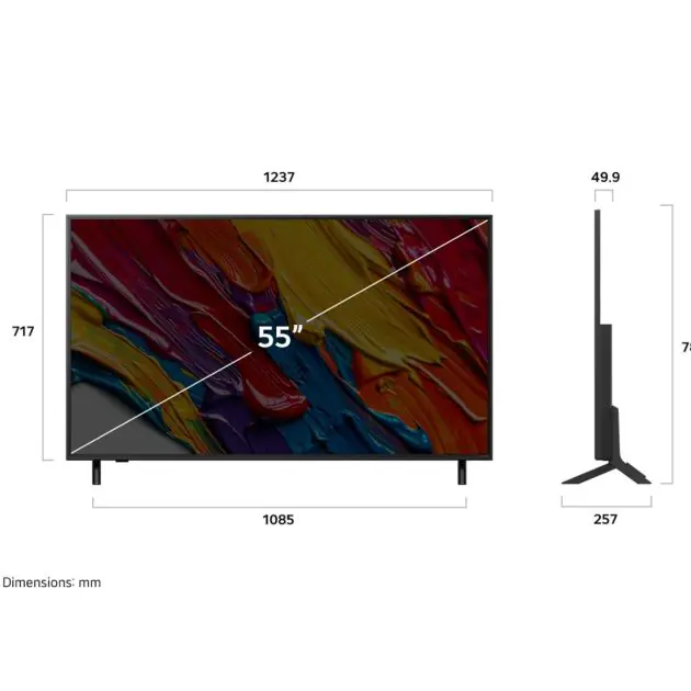 Smart TV LG 55 pouces - QNED TV - 55QNED82A6A - Quantum Dot Nanocell - WebOS Smart AI - ThinQ - Magic Remote - AI Sound Pro (5.1.2ch) - Version 2025 - 12 Mois de Garantie 5